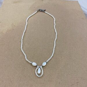 Macy's White Necklace with Pendant